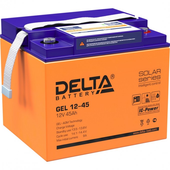 Аккумуляторная батарея DELTA 12V / 45Ah GEL 12-45