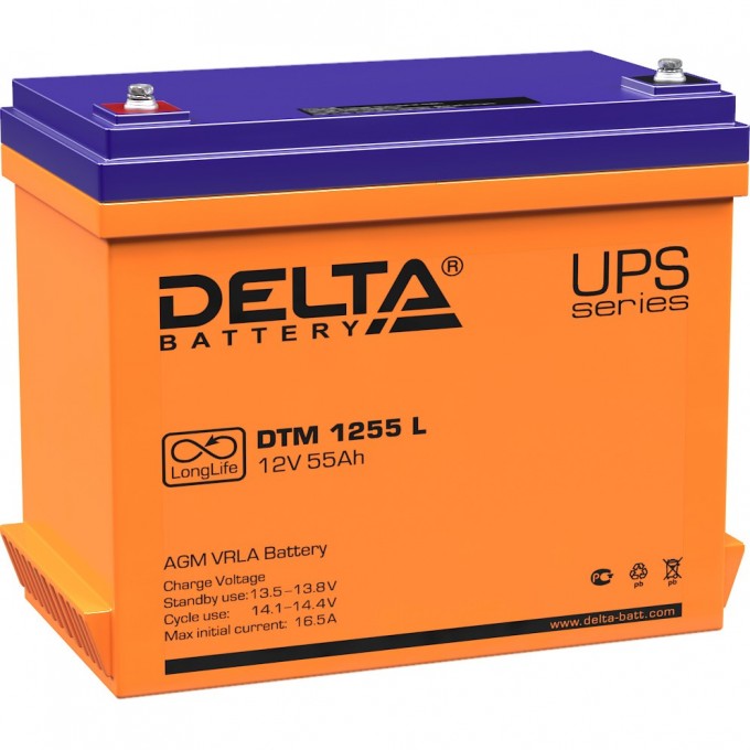 Аккумуляторная батарея DELTA 12V / 55Ah DTM 1255 L
