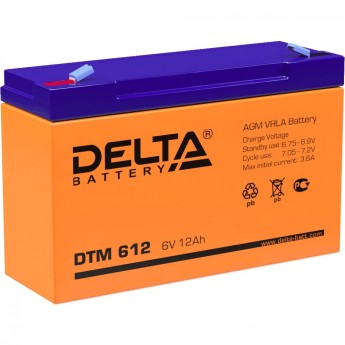 Аккумуляторная батарея DELTA DTM 612 6V / 12Ah Аккумуляторная батарея DELTA DTM 612 6V / 12Ah