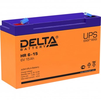 Аккумуляторная батарея DELTA HR 6-15 6V / 15Ah Аккумуляторная батарея DELTA HR 6-15 6V / 15Ah