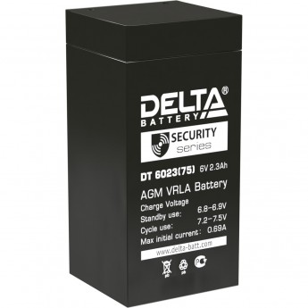 Аккумуляторная батарея DELTA DT 6023 75 6V / 2.3Ah