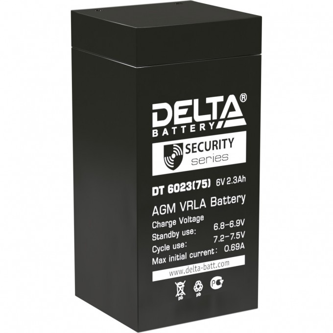 Аккумуляторная батарея DELTA 6V / 2.3Ah DT 6023 75
