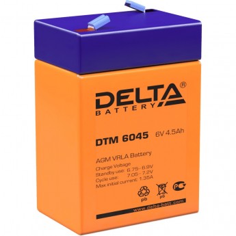Аккумуляторная батарея DELTA DTM 6045 6V / 4.5Ah Аккумуляторная батарея DELTA DTM 6045 6V / 4.5Ah
