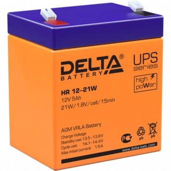Аккумуляторная батарея DELTA BATTERY HR 12-21 W (12 В/5 Ач) Аккумуляторная батарея DELTA BATTERY HR 12-21 W (12 В/5 Ач)