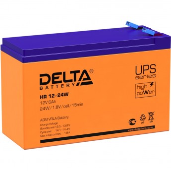 Аккумуляторная батарея DELTA BATTERY HR 12-24 W (12 В / 6 Ач) Аккумуляторная батарея DELTA BATTERY HR 12-24 W (12 В / 6 Ач)
